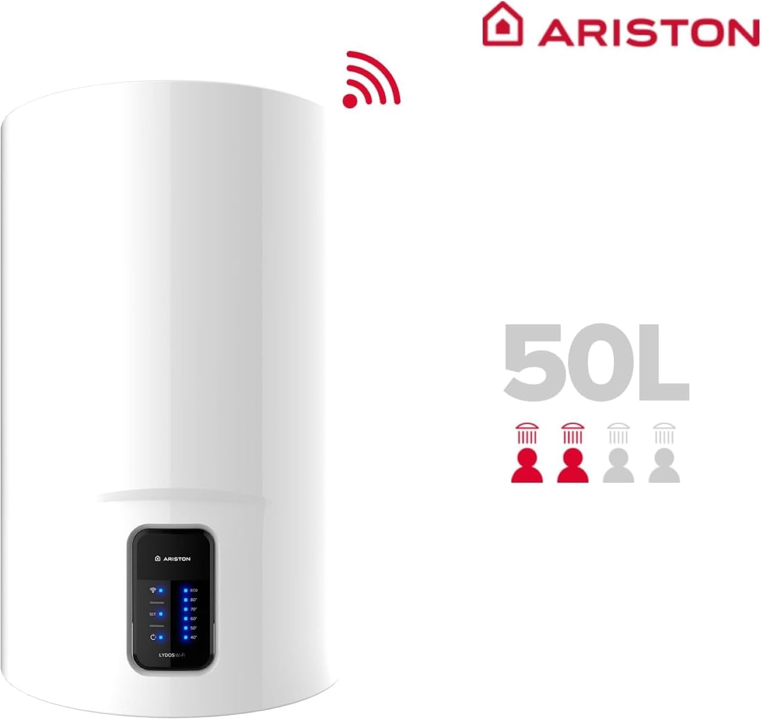 Thumbnail 2 de Ariston Lydos Wifi: Scaldabagno Elettrico 50 L con Display Touch e connettività