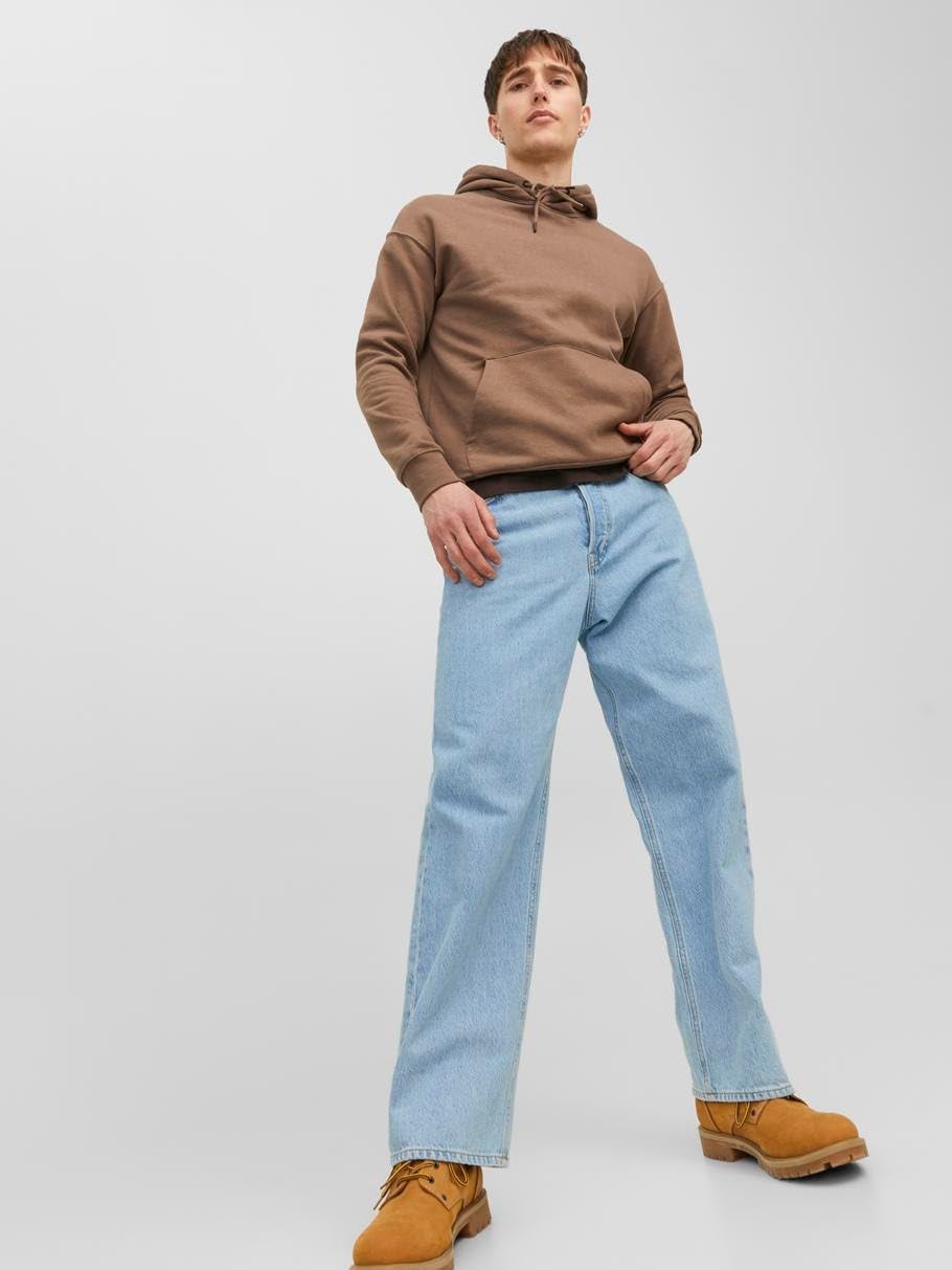Detalle de JACK & JONES JJIALEX JJ ORIGINAL SBD 755 LN Baggy Fit Jeans – Hohe Taille, Knopfleiste