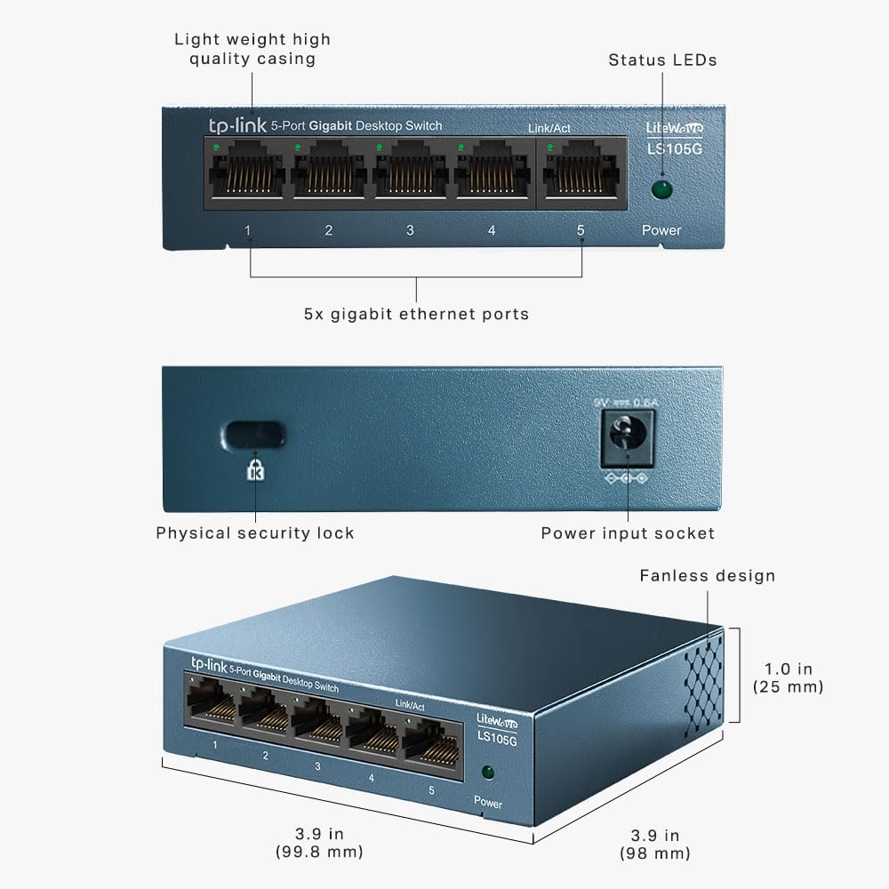 Thumbnail 5 de TP-Link LS105G 5 Port Gigabit Switch
