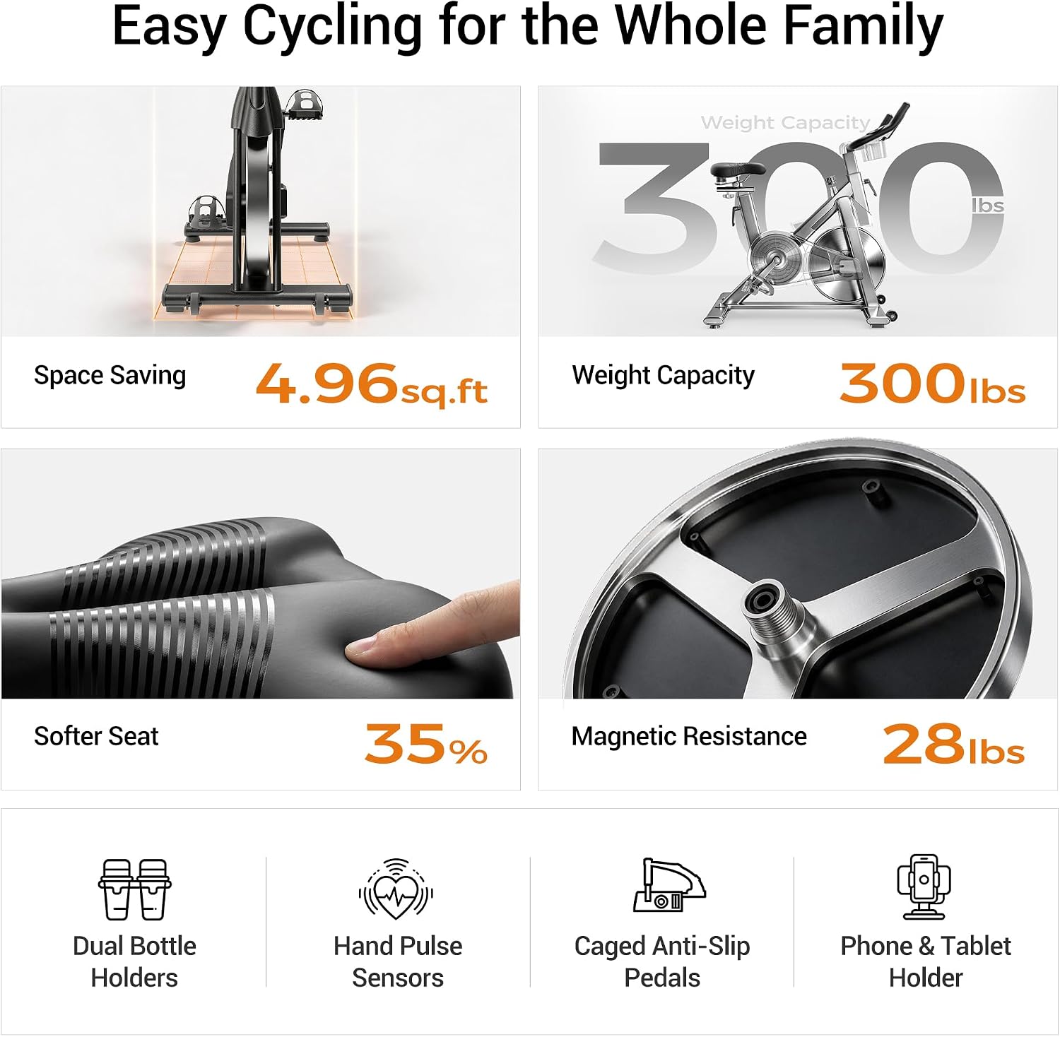 Thumbnail 6 de CURSOR Exercise Bike with Magnetic Resistance, App Connectivity, and Adjustable Seat