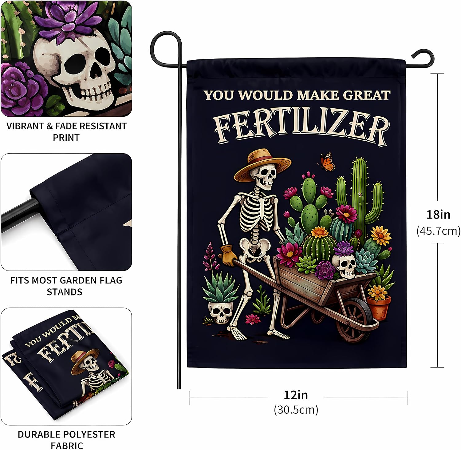 Detalle de Halloween Garden Flag, 12 x 18 Inch