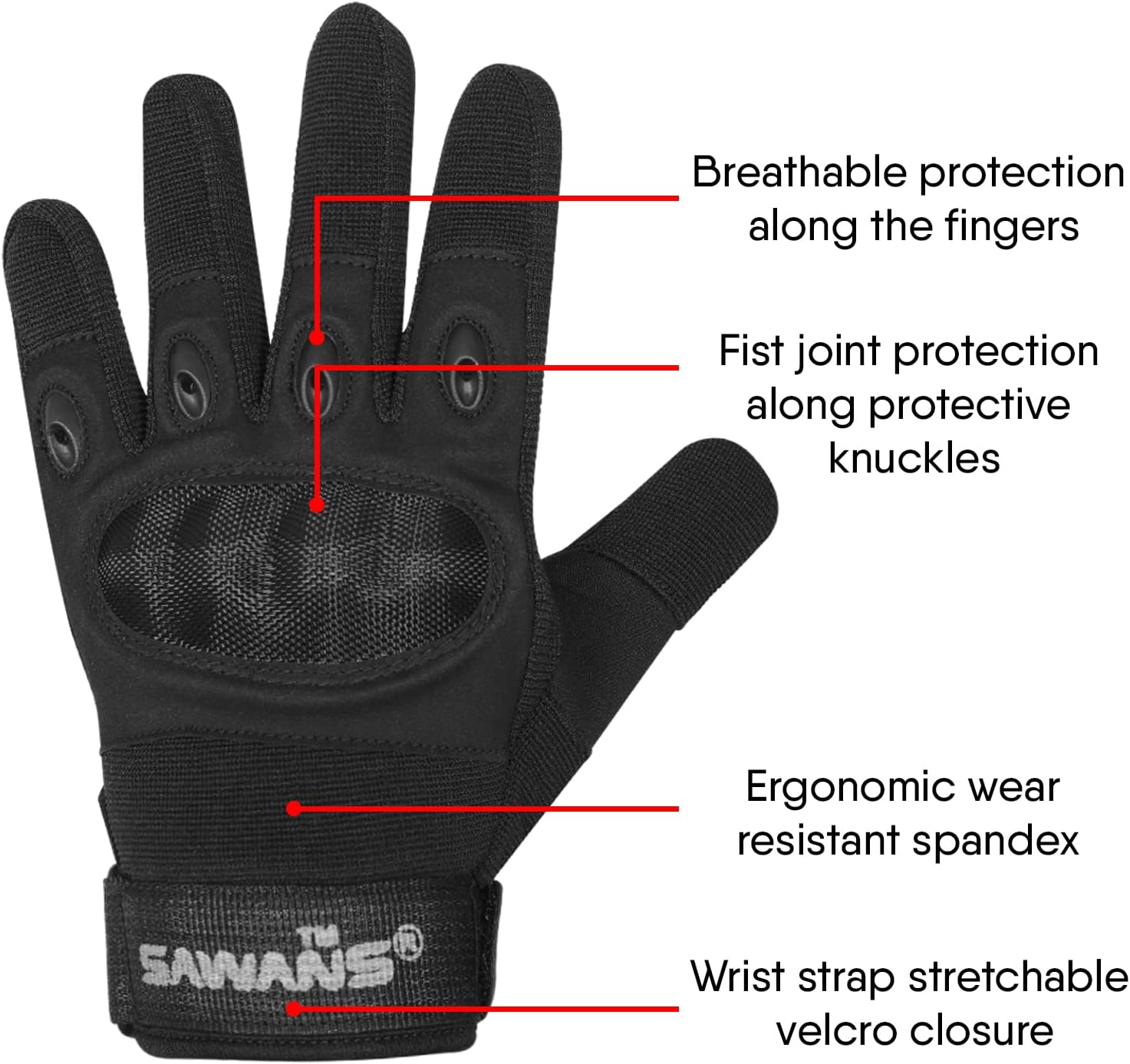 Detalle 2 de Motorbike Gloves Full Finger Touchscreen Cycling Gloves