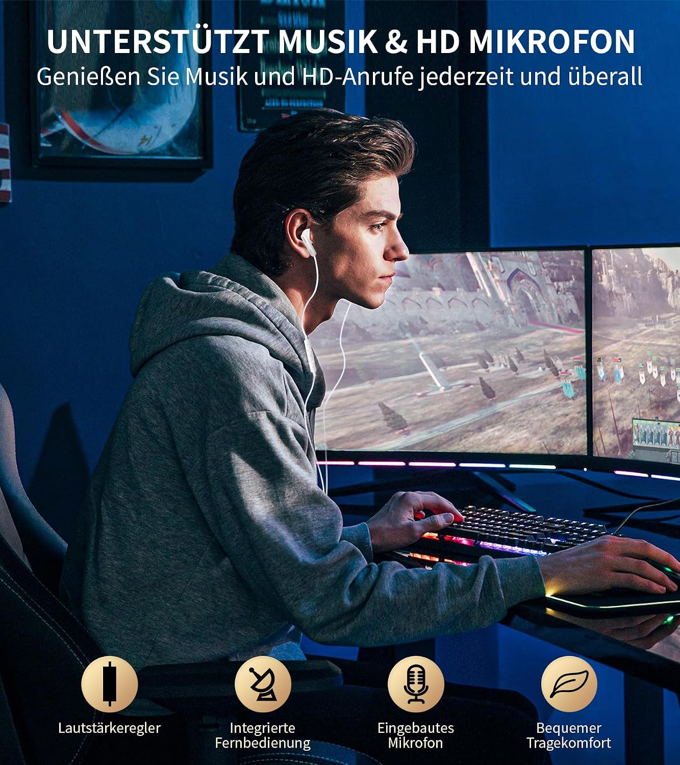 Thumbnail 6 de USB-C Kopfhörer mit Kabel – HiFi-Sound, DAC-Unterstützung und breite Kompatibilität