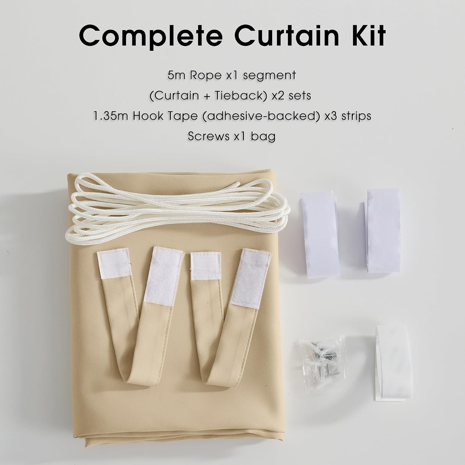 Detalle de NICETOWN NTUSOCVDBT Outdoor Curtains, Waterproof 52" x 96", Biscotti Beige