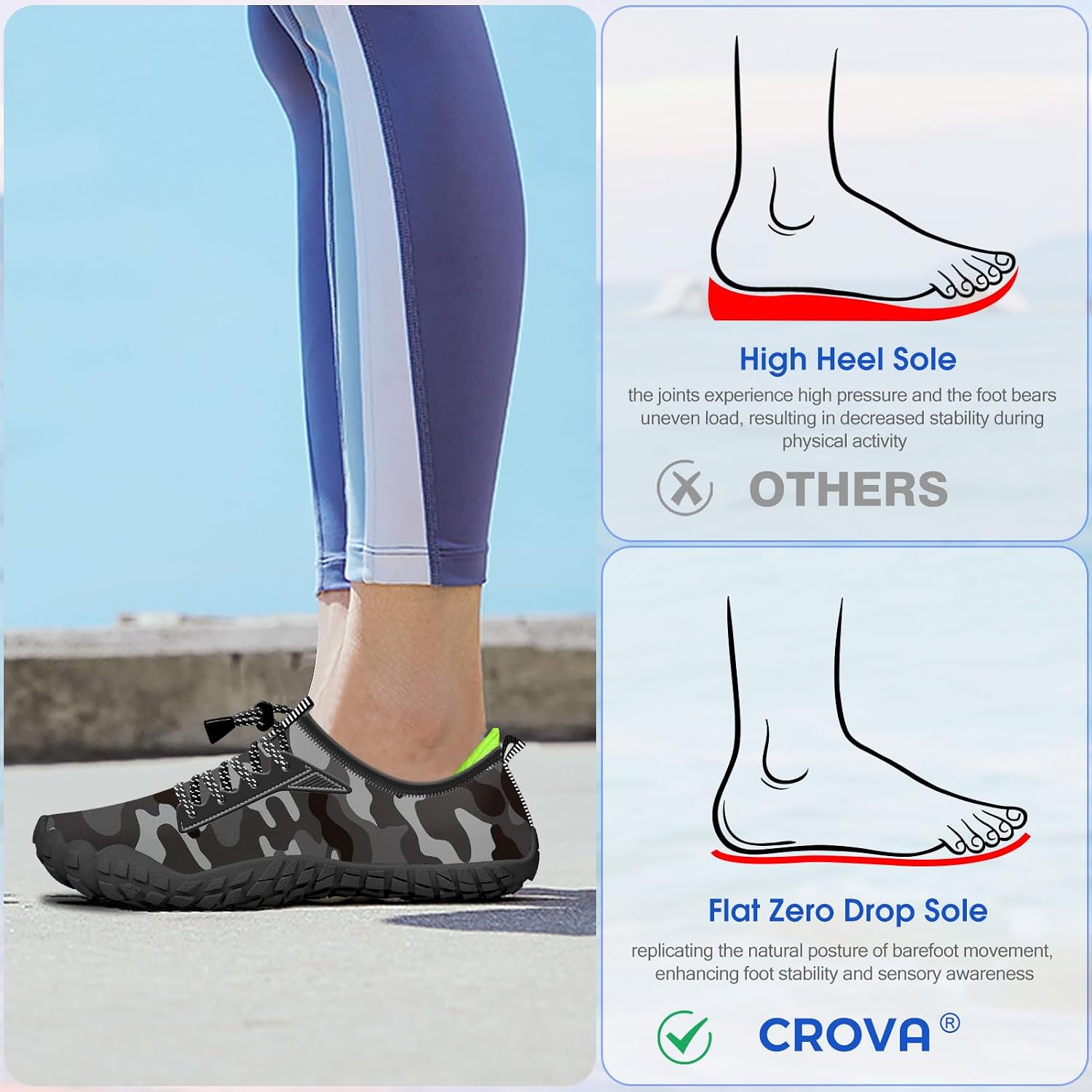 Thumbnail 6 de Built-in Heel Grips Water Shoes for Kids: Cushioned Fit and Wide Toe Box for Safe, Playful Adventures