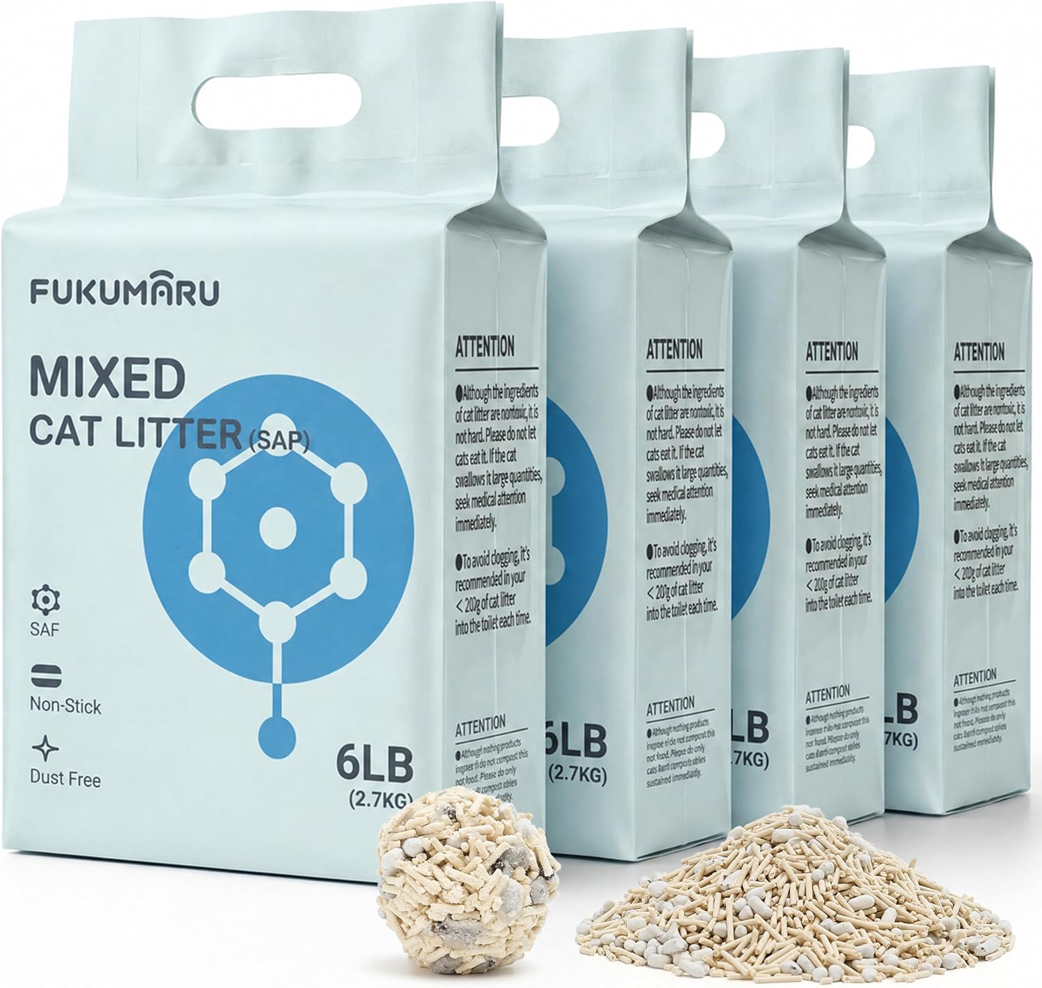 Detalle de FUKUMARU Tofu Cat Litter 10.8 kg clumping cats' litter ๐ฑ
