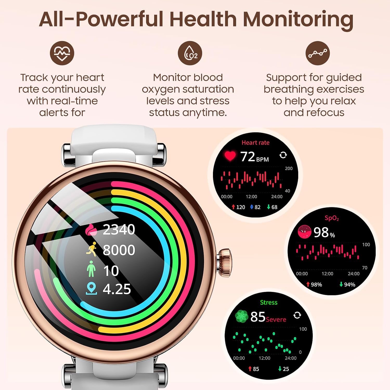 Detalle de TOZO S8 AMOLED smartwatch 1.32-inch