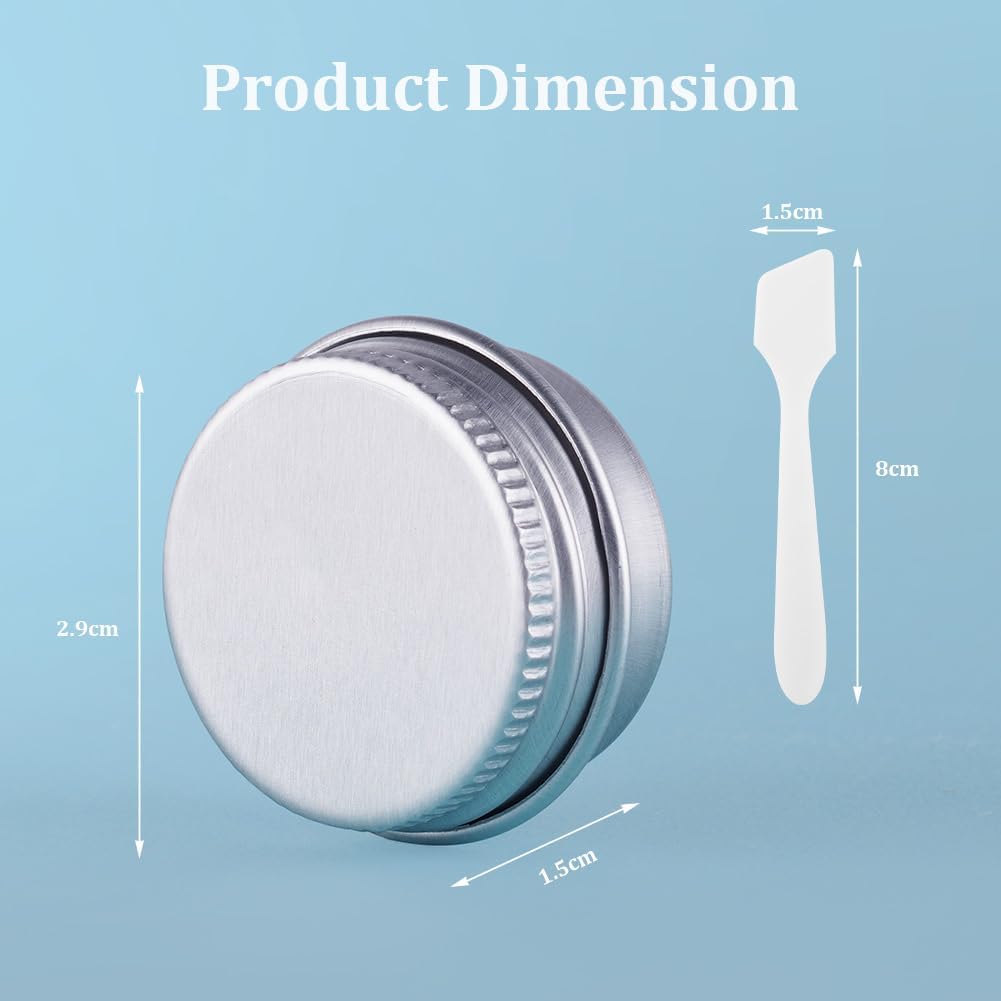 Thumbnail 1 de Flintronic 24 pots cosmétiques vides 5g/5ml (transparent, aluminium) avec spatule et étiquette