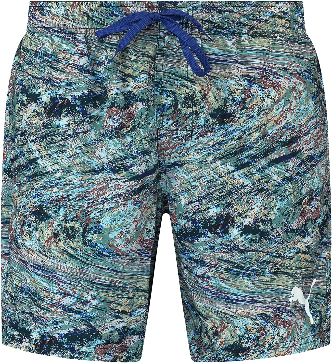 Detalle de PUMA Logo Bermuda Uomo: shorts da bagno leggeri con cordini interni