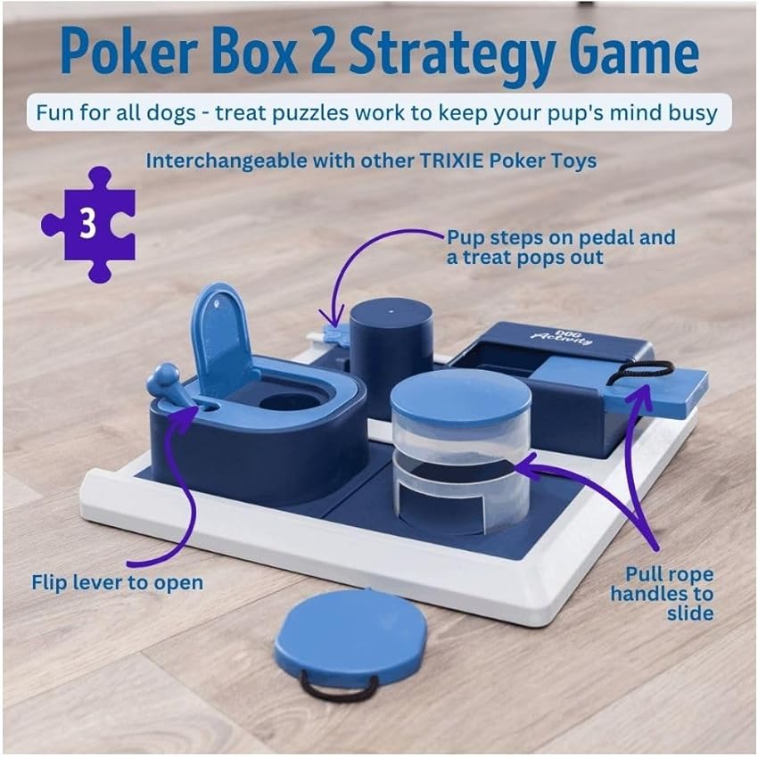 Thumbnail 5 de Trixie Dog Activity Poker Box 2, Juguete Interactivo para Perros 🐾