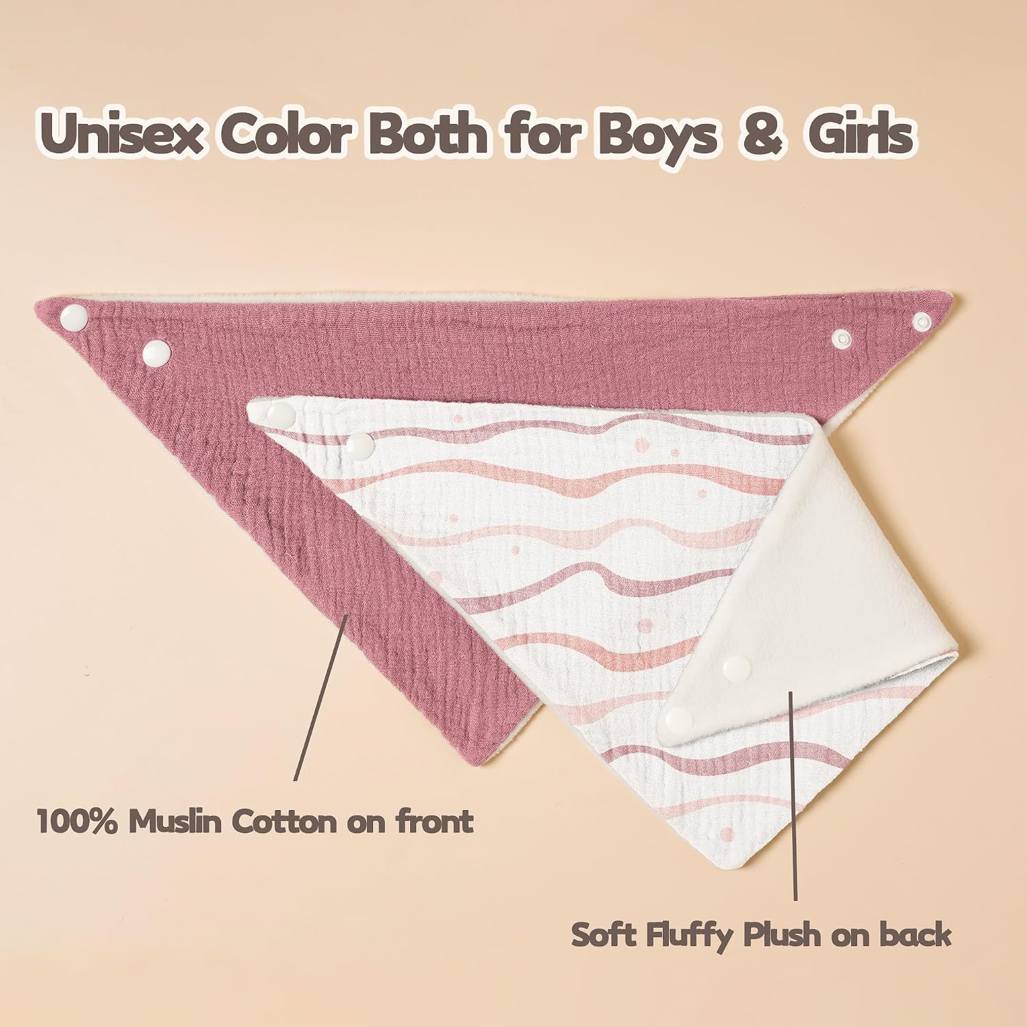 Thumbnail 5 de Susurration Muslin Baby Drool Bibs 6 Pack