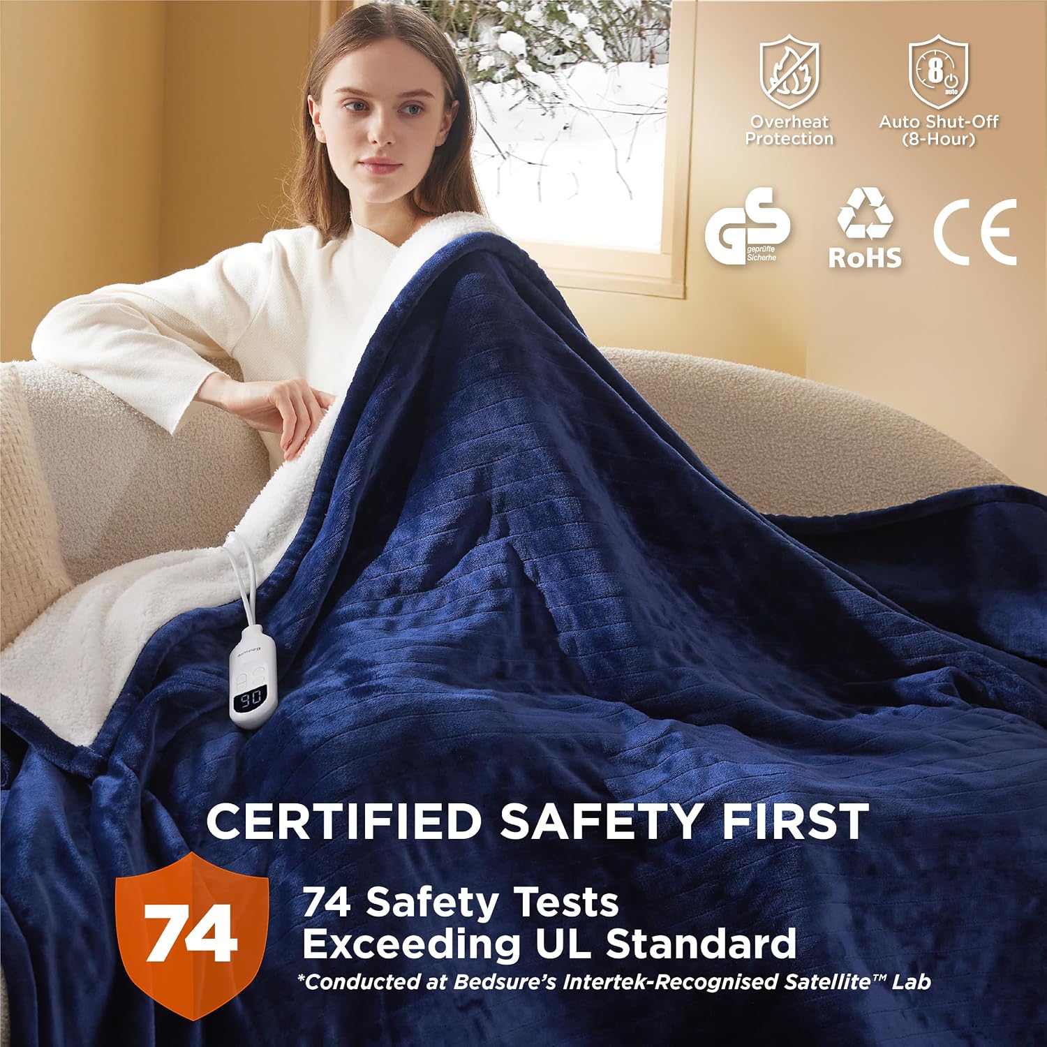 Thumbnail 4 de Bedsure Electric Blanket Heated Throw 130x160cm