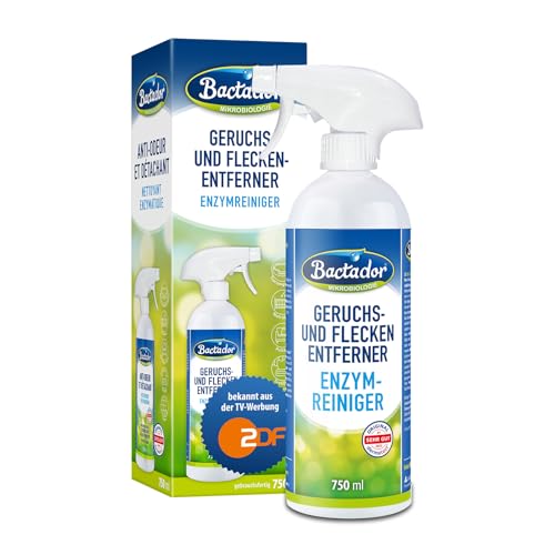 Detalle de Bactador Enzymreiniger Spray 750 ml – Geruchs- und Fleckenentferner für Hundeurin & Katzenurin