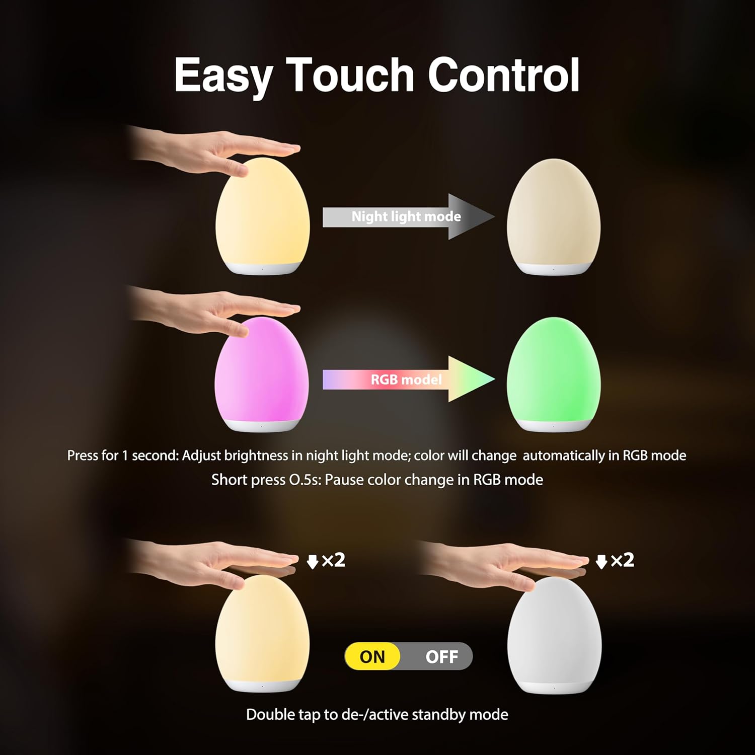 Thumbnail 4 de JolyWell Egg Night Light 100h 🔆