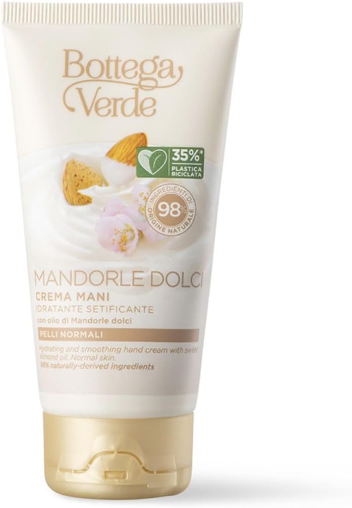 Detalle de Bottega Verde Crema Mani Mandorle Dolci 75 ml – Idratante e Setificante per Pelli Normali