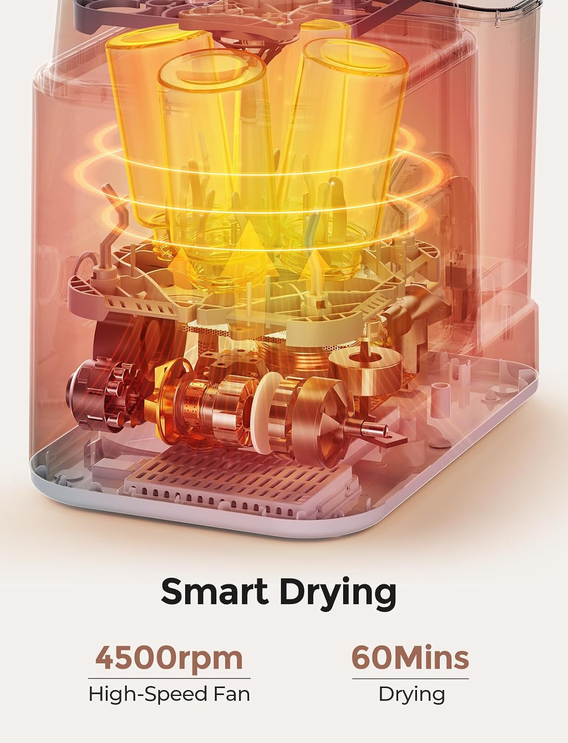 Detalle de XAPROO Baby Bottle Washer, Sterilizer & Dryer with 13 Modes and Rapid Wash