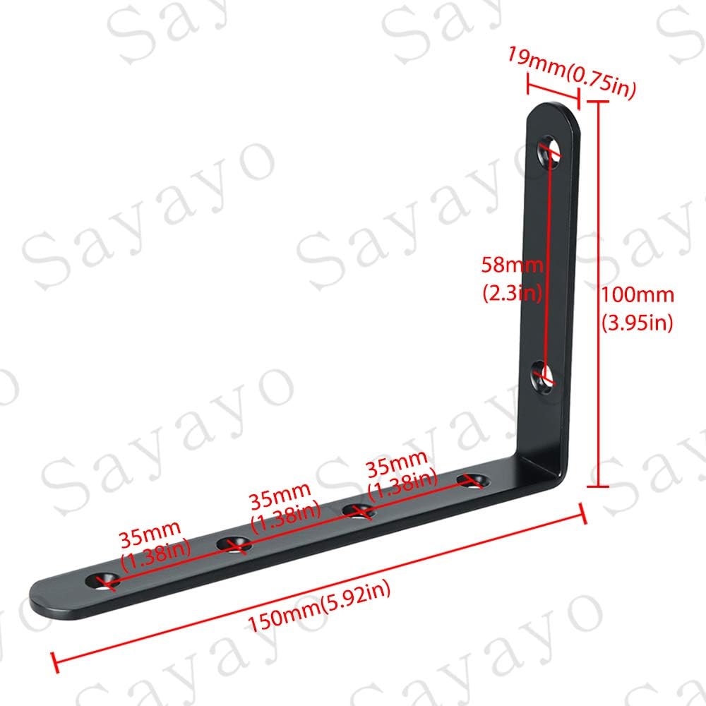 Detalle de Sayayo Shelf Bracket Corner Brace Angle Bracket EJ6207B-4P