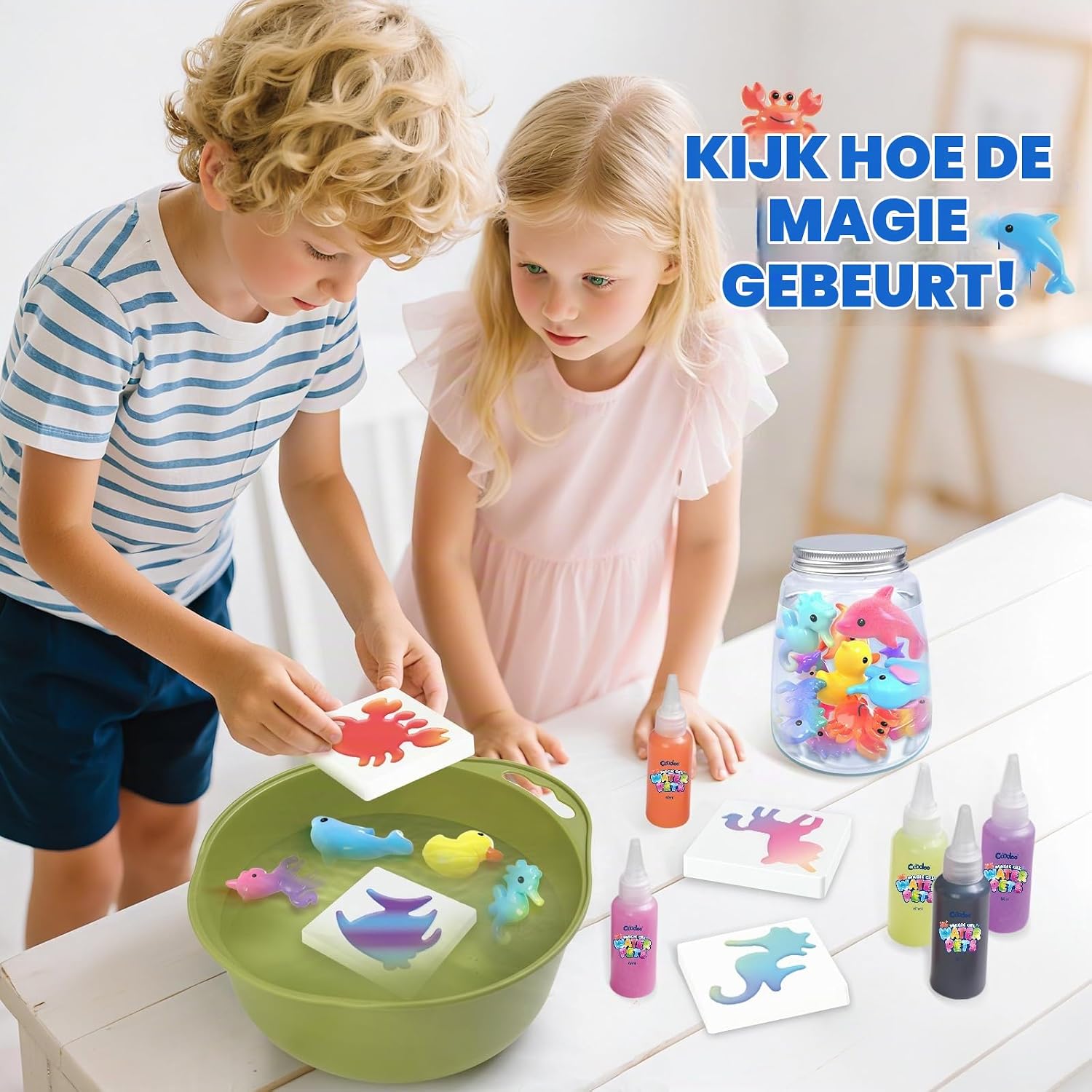 Detalle 1 de Coodoo NO.735 Magic Water Elf knutselset met 10 kleuren gel en glow-effect