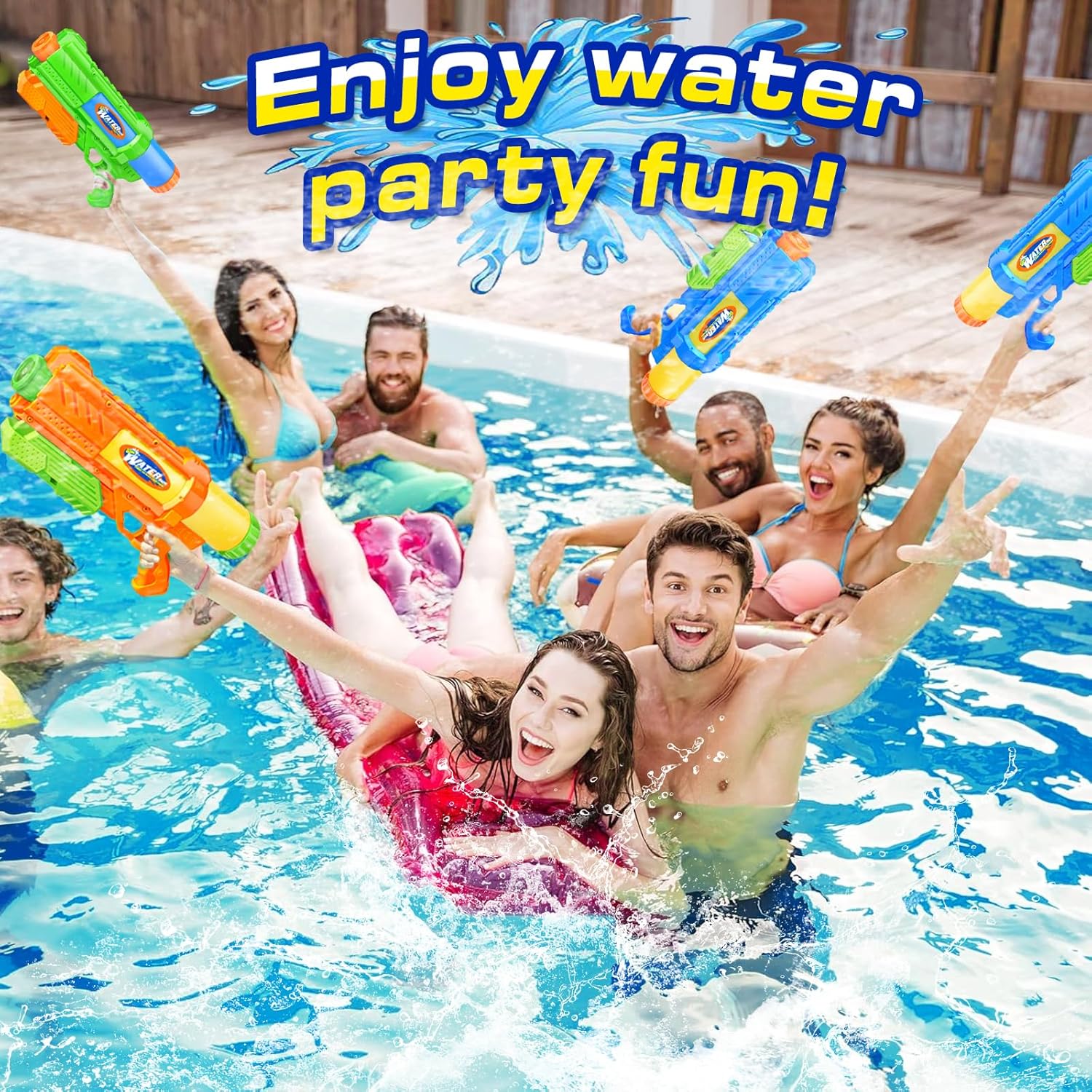 Thumbnail 5 de Super Water Gun for Kids Adults: 2 Pack 1200cc Soaker with Impressive Range