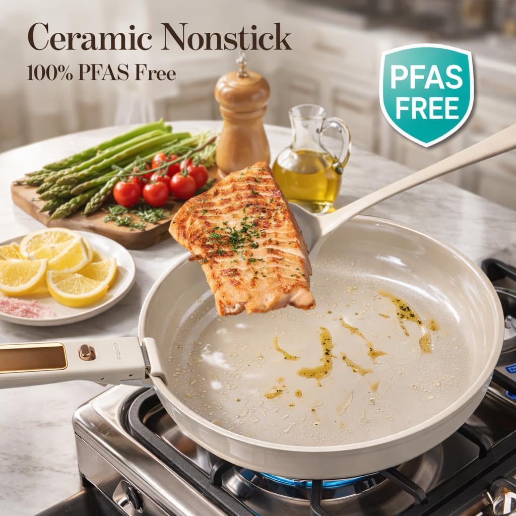 Thumbnail 1 de CAROTE 18Pcs Ceramic Cookware Set