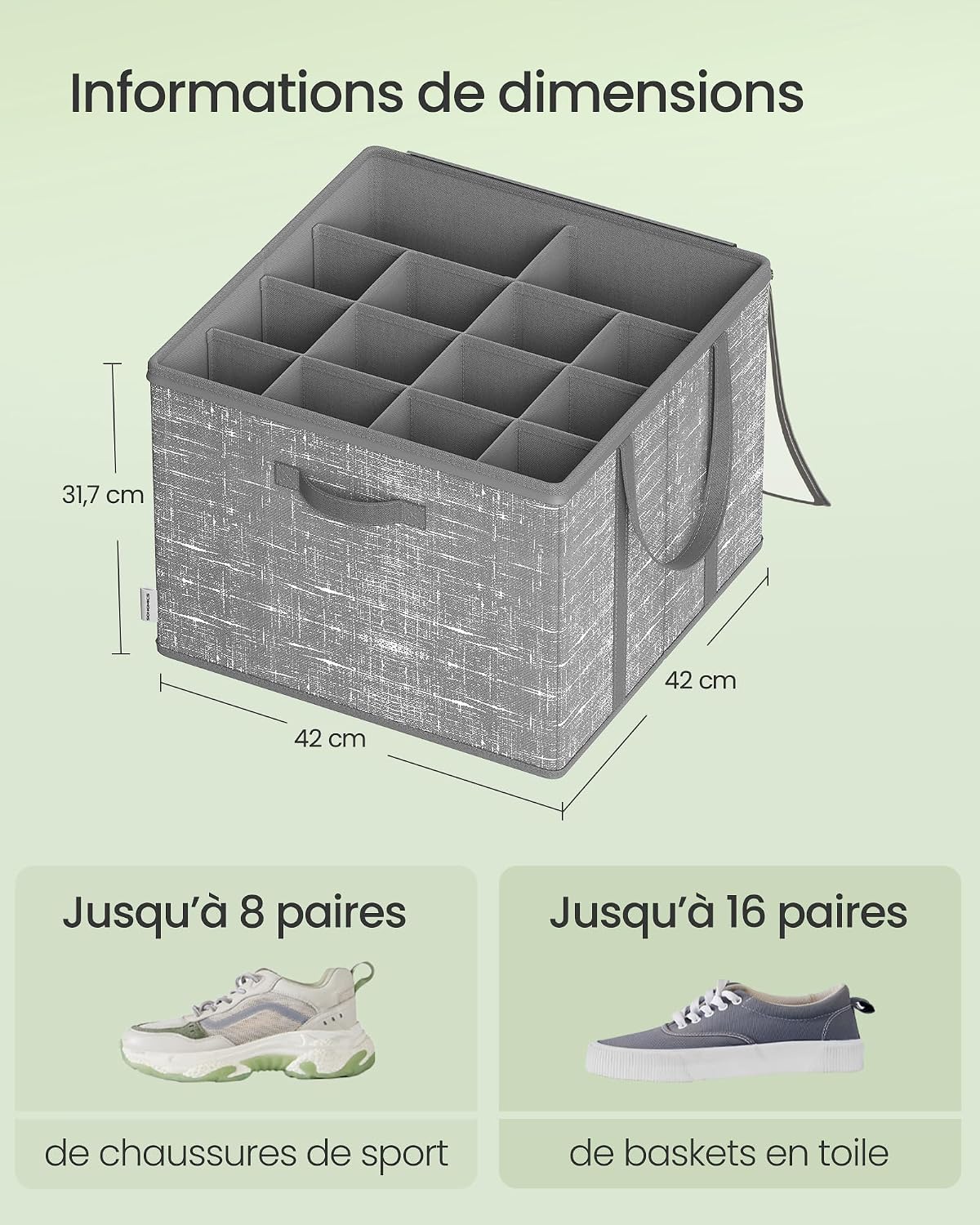 Thumbnail 5 de SONGMICS Organisateur de Chaussures 16 paires