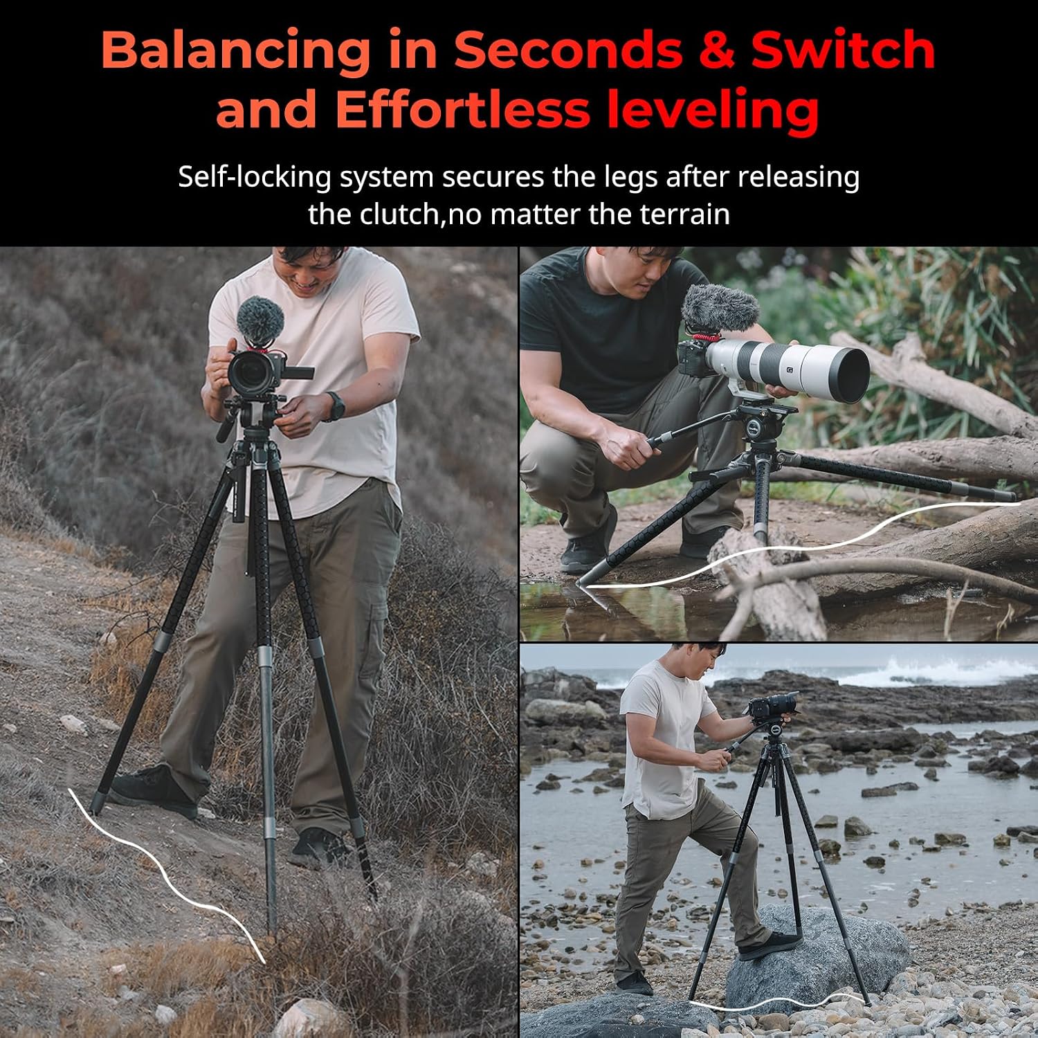 Detalle de SmallRig x Potato Jet TRIBEX SE Hydraulic Camera Tripod (5305) with Fluid Head – 6kg load