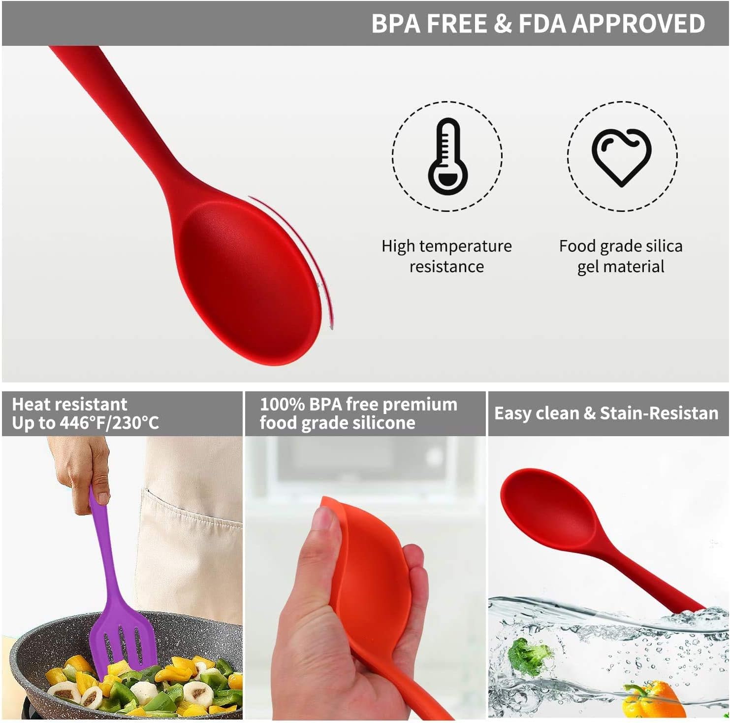 Thumbnail 3 de TIBLEN Silicone Kitchen Utensil Set, 18-Piece