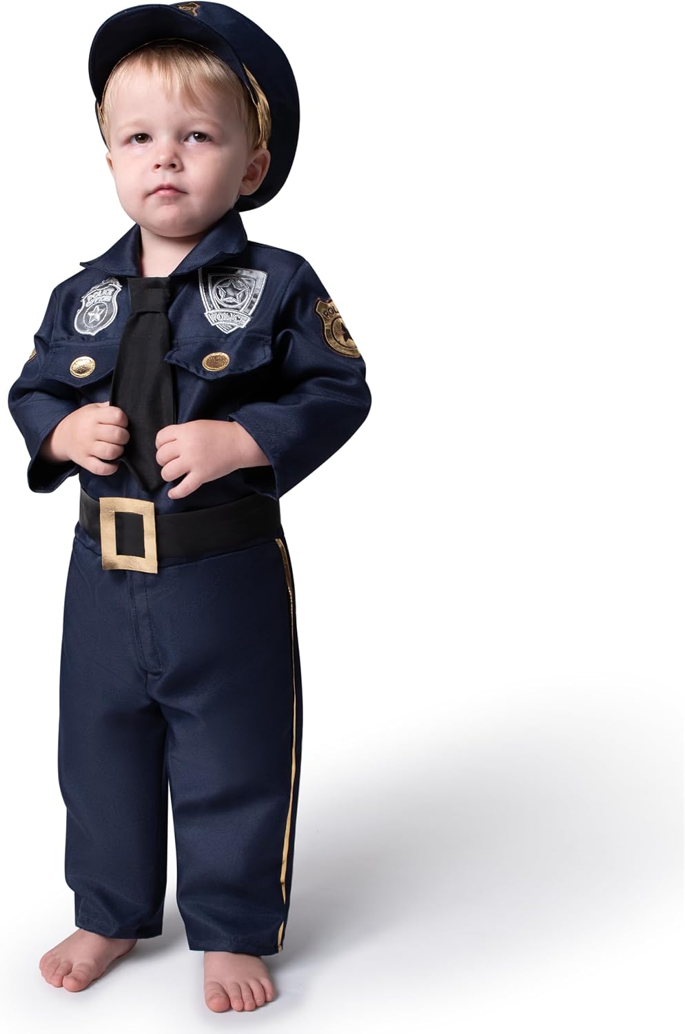 Thumbnail 2 de Spooktacular Creations Toddler Police Costume with Hat, Jumpsuit & Belt