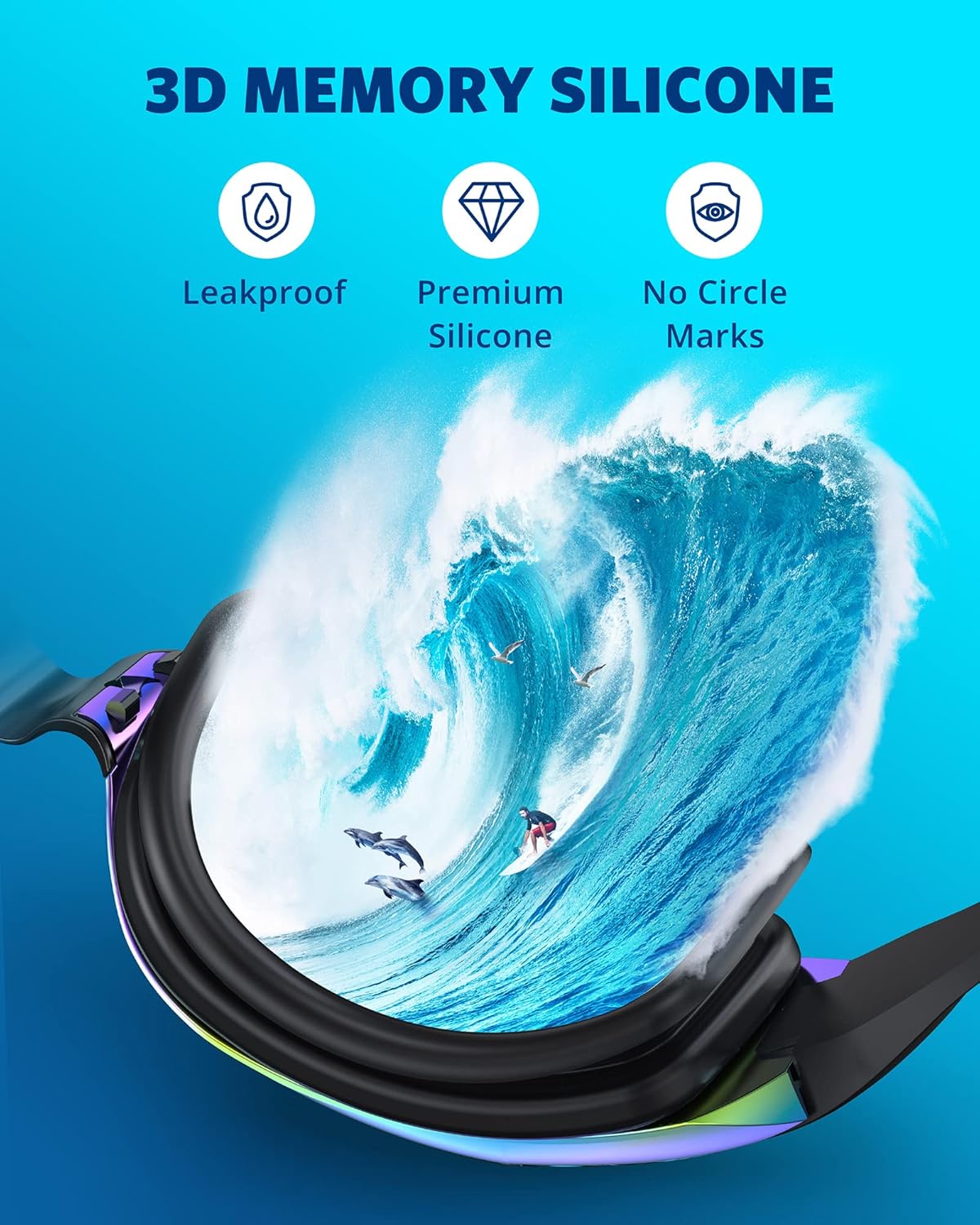 Thumbnail 4 de Aegend Swim Goggles No Leaking 180°