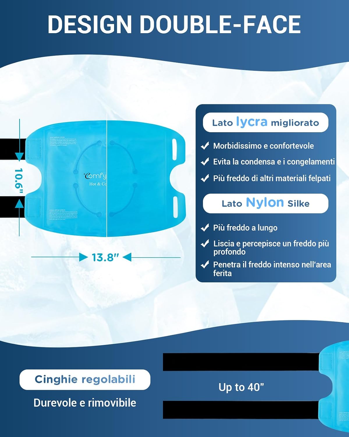 Thumbnail 2 de Comfytemp Pouch herbruikbaar kniekompres met gel voor warmte- en koudetherapie