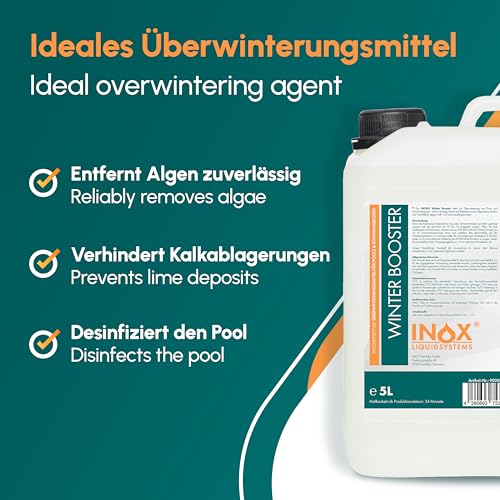 Detalle de INOX® Pool Wintermittel 5L – Hochwertiges Überwinterungsmittel & Algizid von INOX-LIQUIDSYSTEMS