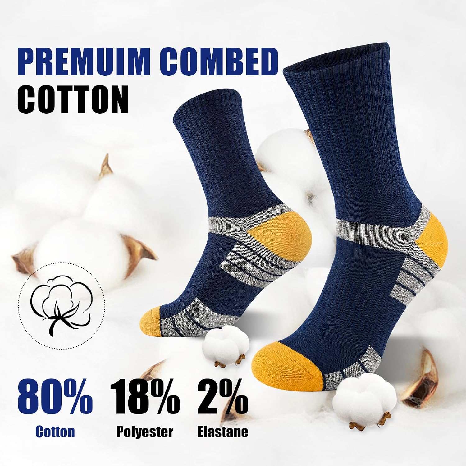 Thumbnail 5 de Cirorld Mens Socks 6 Pairs cushioned