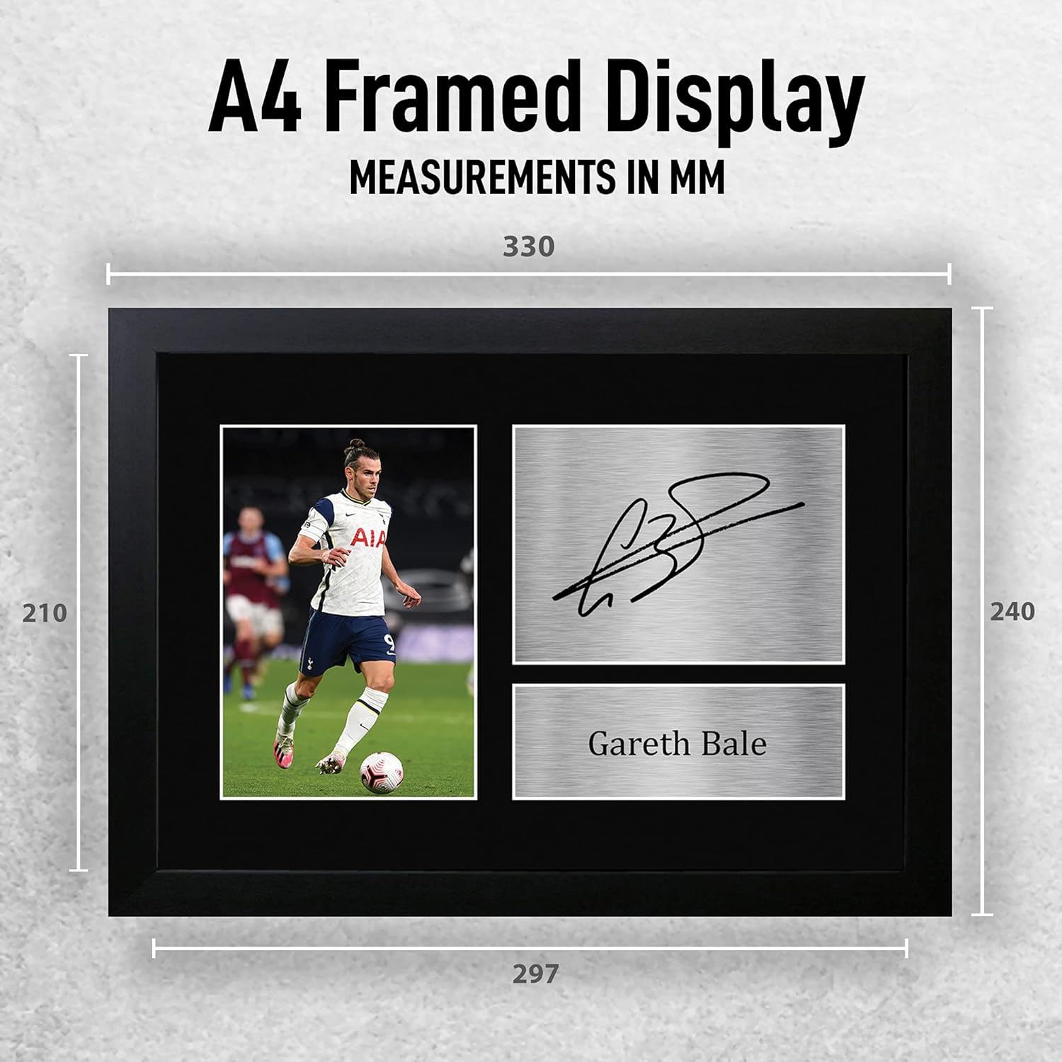 Thumbnail 1 de Gareth Bale Signed A4 Framed Print by HWC Trading