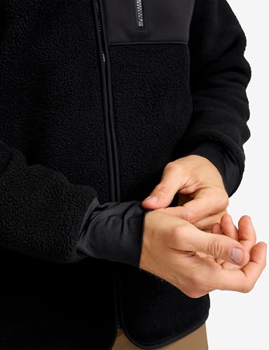 Thumbnail 6 de RevolutionRace Sherpa Hoodie für Herren – Outdoor-Fleecejacke in Caviar, XL