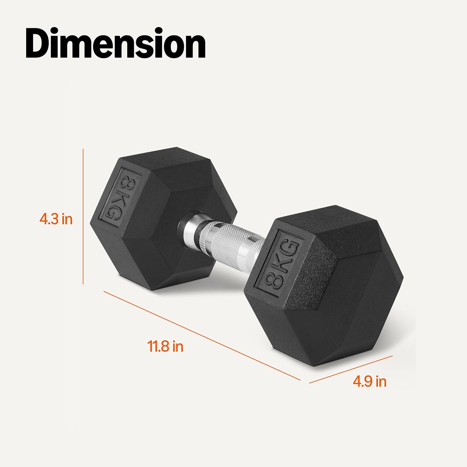 Thumbnail 4 de Amazon Basics – para hantli sześciokątnych po 8 kg, żeliwna z gumową powłoką