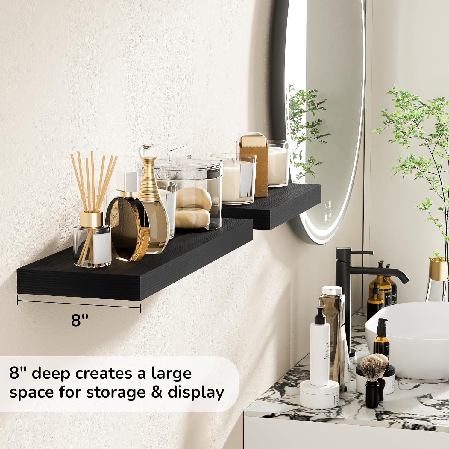 Thumbnail 5 de Fun Memories 24-Inch Floating Shelves 2-Pack