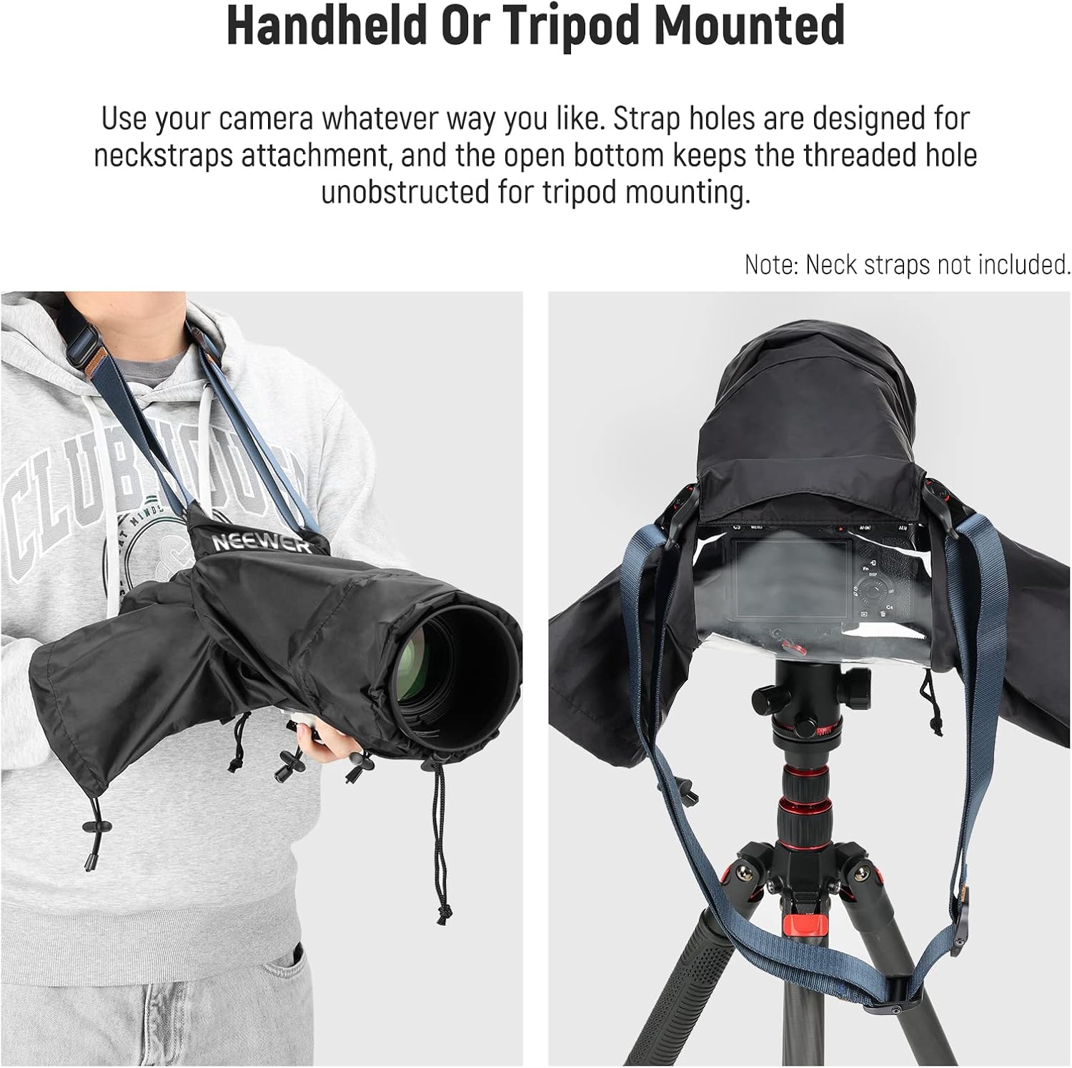 Thumbnail 1 de NEEWER Camera Rain Cover (Small) PB003 – nylon waterproof raincoat for DSLR/mirrorless cameras and lenses up to 200mm