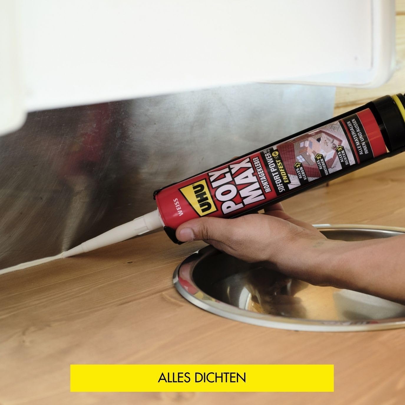 Thumbnail 5 de UHU 47230 Poly MAX 10 Sekunden Sofort Power Kartusche, weiß, 440 g