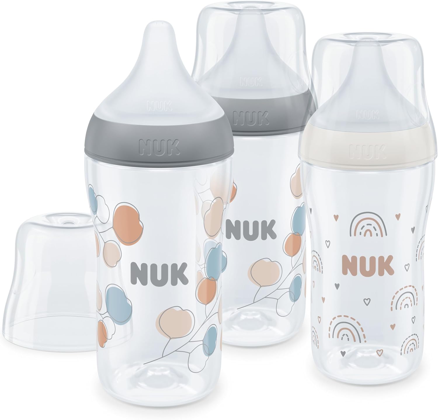 Detalle de NUK Perfect Match Set de biberons 260 ml – 3 pièces, adapté au palais et anti-colique
