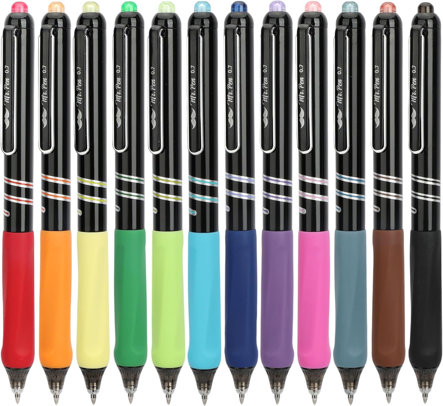 Detalle de Mr. Pen LAUX012M541VQ Retractable Gel Pens, 12-Pack, 0.7 mm Multicolor