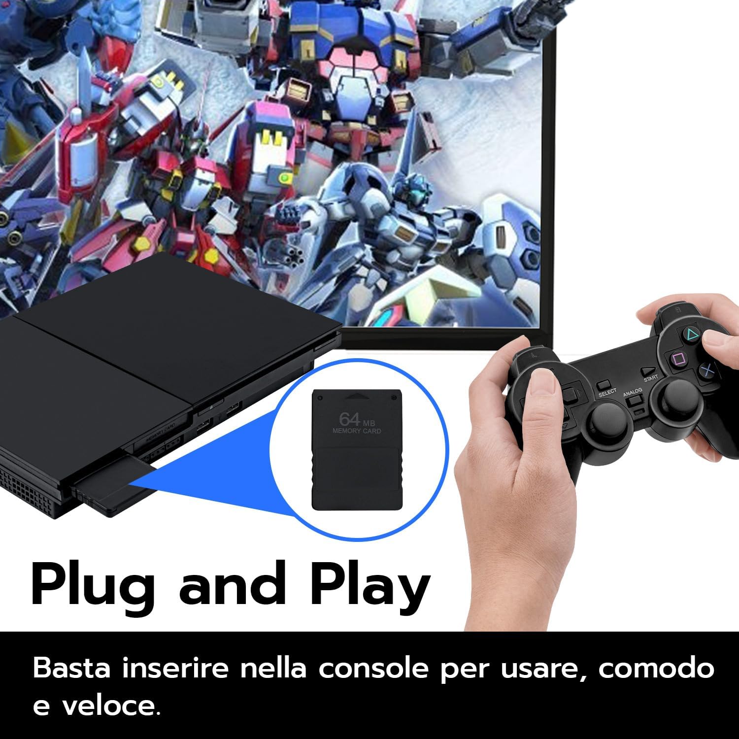 Thumbnail 5 de Wigearss Scheda di memoria 64MB per PS2