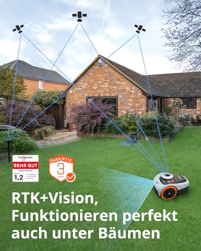 Detalle de NAVIMOW i105 mit Garage – Mähroboter ohne Begrenzungskabel für 500 m²
