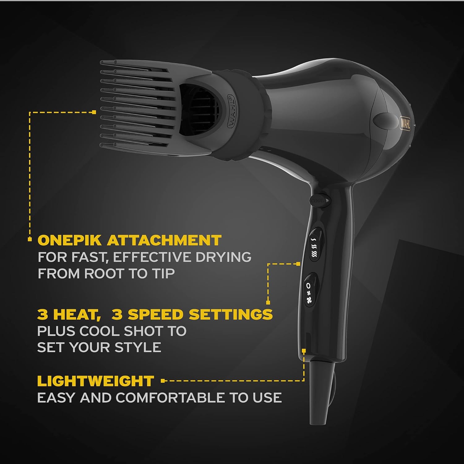 Detalle de Wahl PowerPik 2 Hairdryer for Afro Hair with Pik Attachment