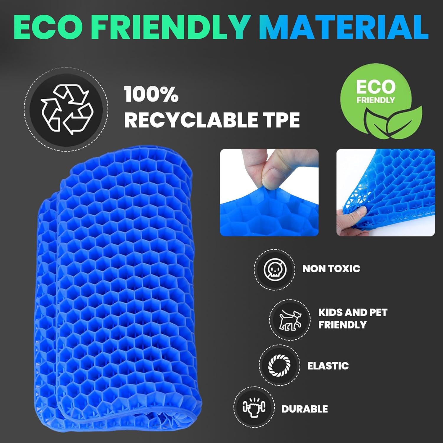 Thumbnail 3 de HSSGGV Sitzkissen für Büro, 43 x 39 x 4 cm