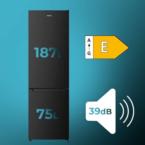 Detalle 2 de Cecotec Frigorífico Combi Cíclico Negro Bolero CoolMarket Combi 262 Black E. – 2 puertas, 262 L