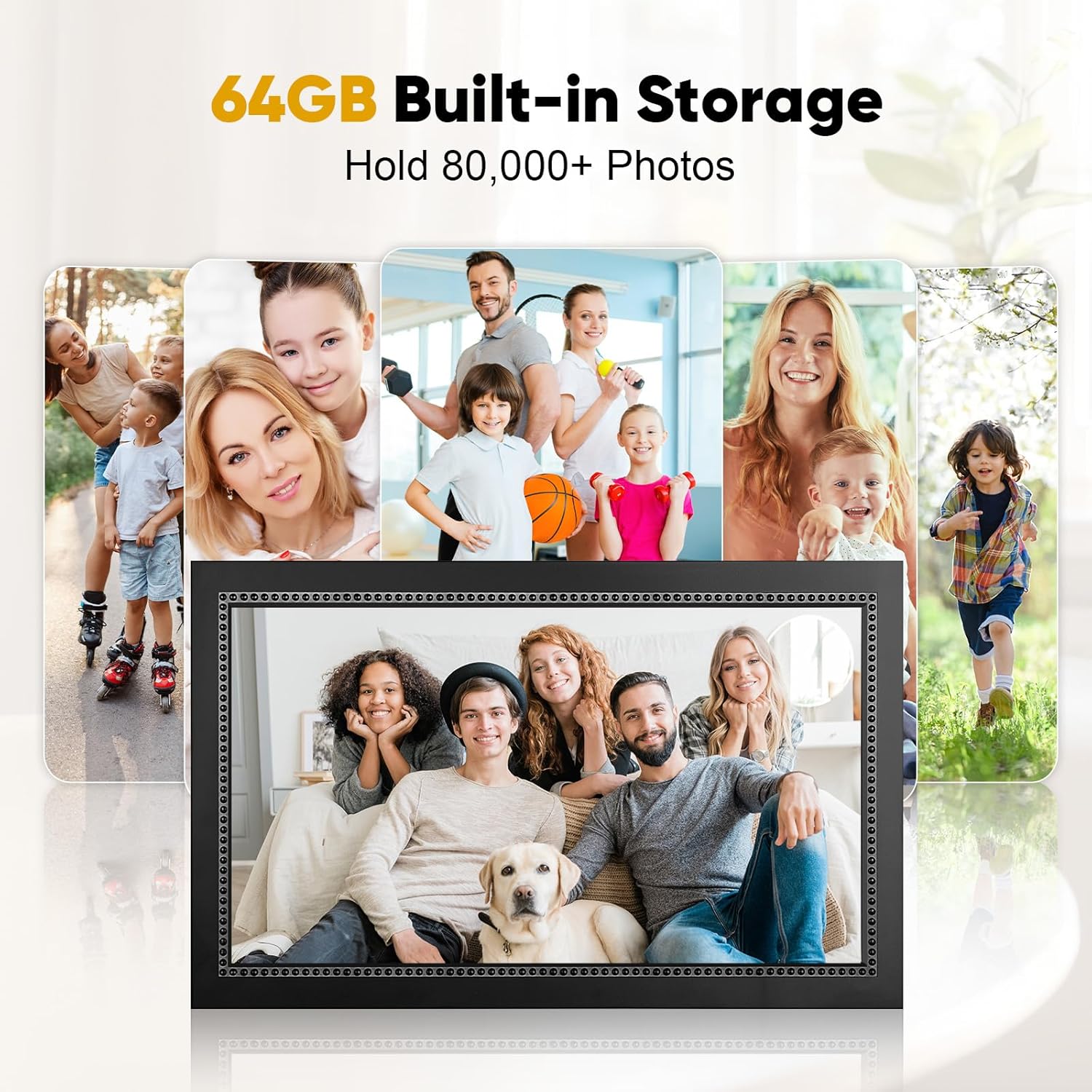 Detalle de Humblestead 15.6-Inch Digital Picture Frame with 64GB Storage, 1920x1080 IPS Touchscreen, WiFi & AiMOR App