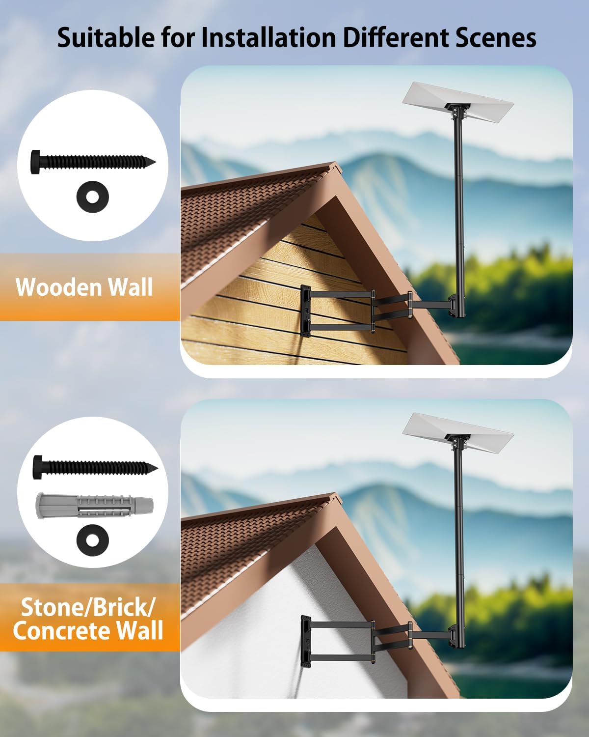 Detalle de WHYFONE Starlink Gen 3 Halterung – 360° Wandhalterung mit 975 mm Auszug