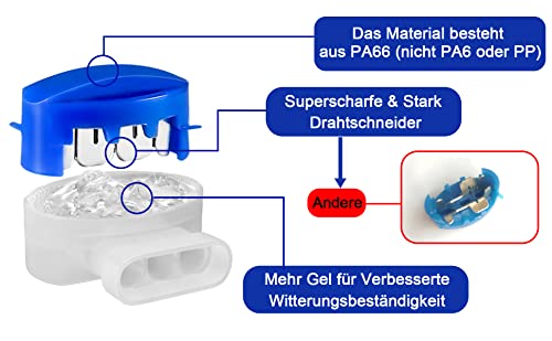 Thumbnail 1 de LEBEXY Kabelverbinder 20 Stück: Wasserdichte Gel-Füllung für Mähroboter