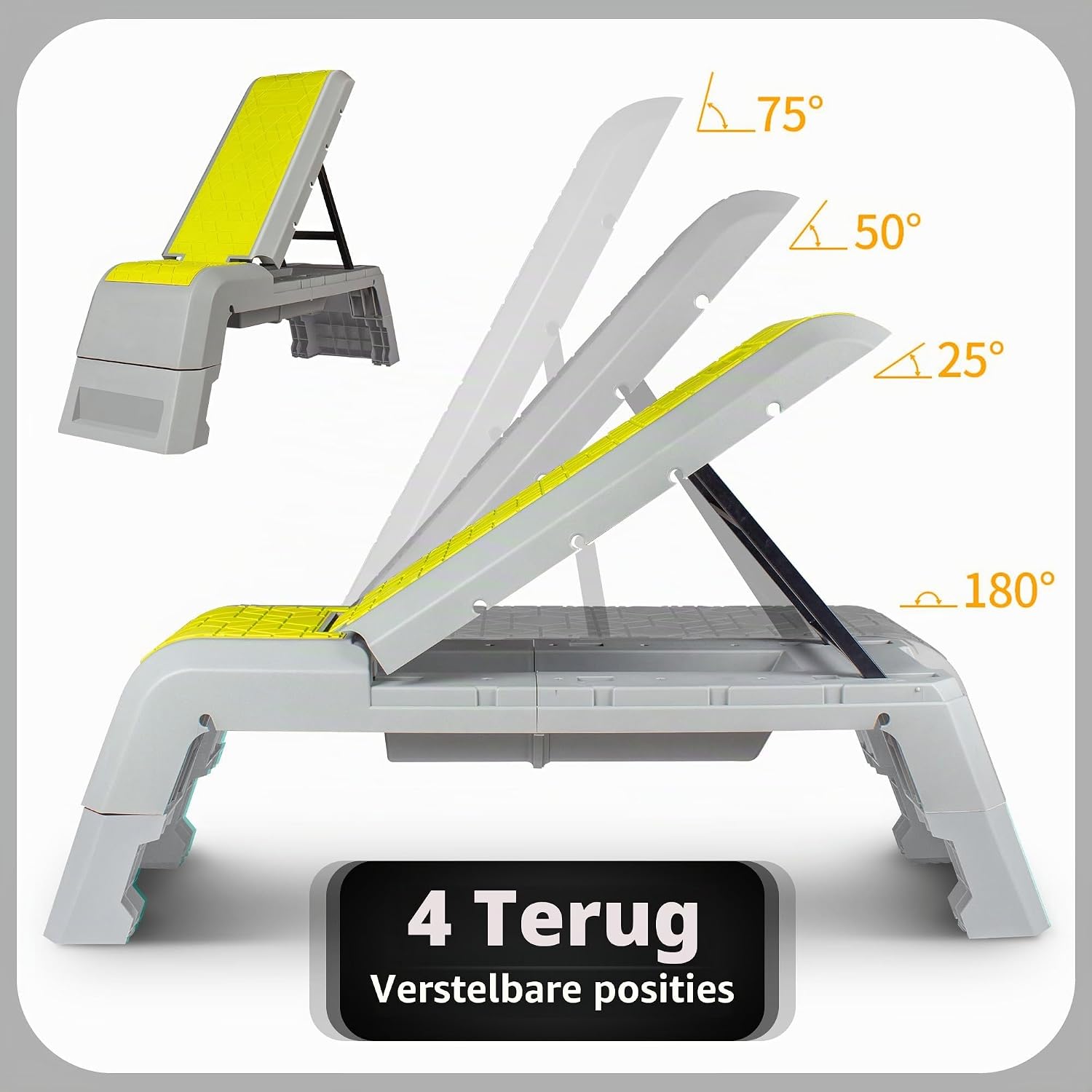 Detalle 2 de leikefitness FASHLOVE aerobeck met verstelbare hoogtes en trainingshoeken