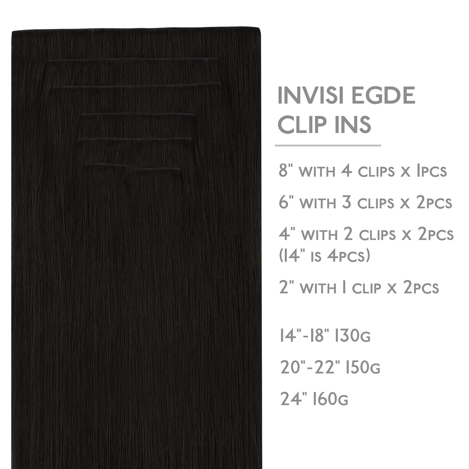 Detalle 2 de WENNALIFE Invisi Edge 14 Inch 130g Clip-Ins